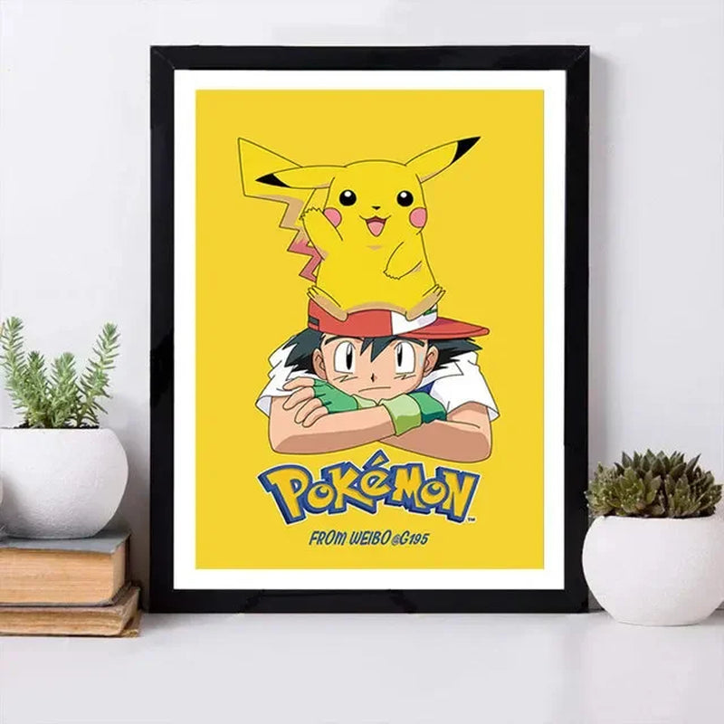 Abstract Pokemon Eeveelutions Poster Eevee Umbreon Leafeon Canvas Painting Japanese Anime Wall Art Prints Living Room