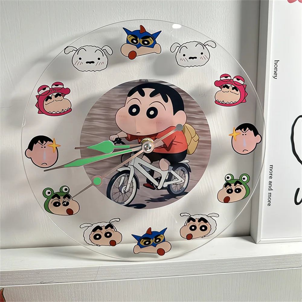 Kawaii Anime Crayon Shin-Chan Acrylic Clock