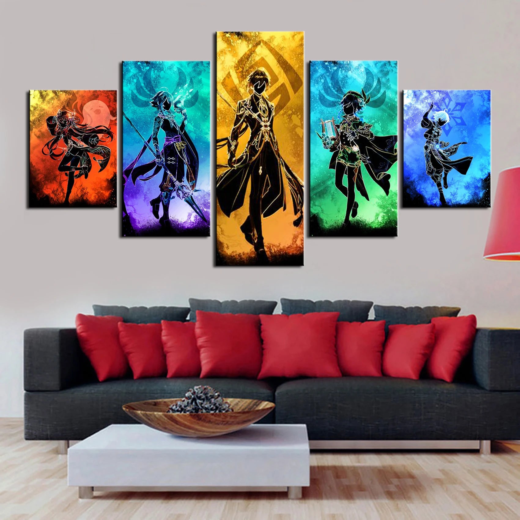 5 Pieces Canvas Painting Abstract Arts