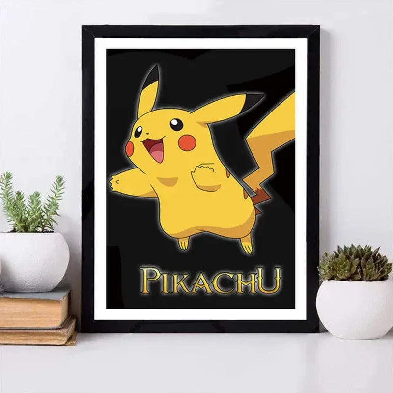 Abstract Pokemon Eeveelutions Poster Eevee Umbreon Leafeon Canvas Painting Japanese Anime Wall Art Prints Living Room