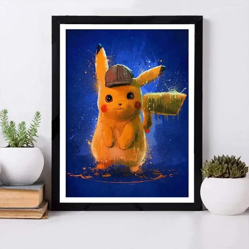 Abstract Pokemon Eeveelutions Poster Eevee Umbreon Leafeon Canvas Painting Japanese Anime Wall Art Prints Living Room