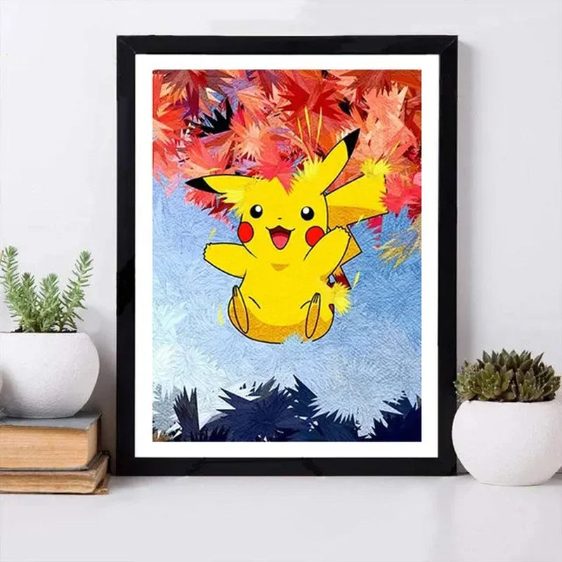 Abstract Pokemon Eeveelutions Poster Eevee Umbreon Leafeon Canvas Painting Japanese Anime Wall Art Prints Living Room