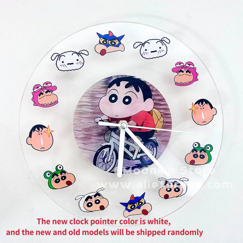 Kawaii Anime Crayon Shin-Chan Acrylic Clock