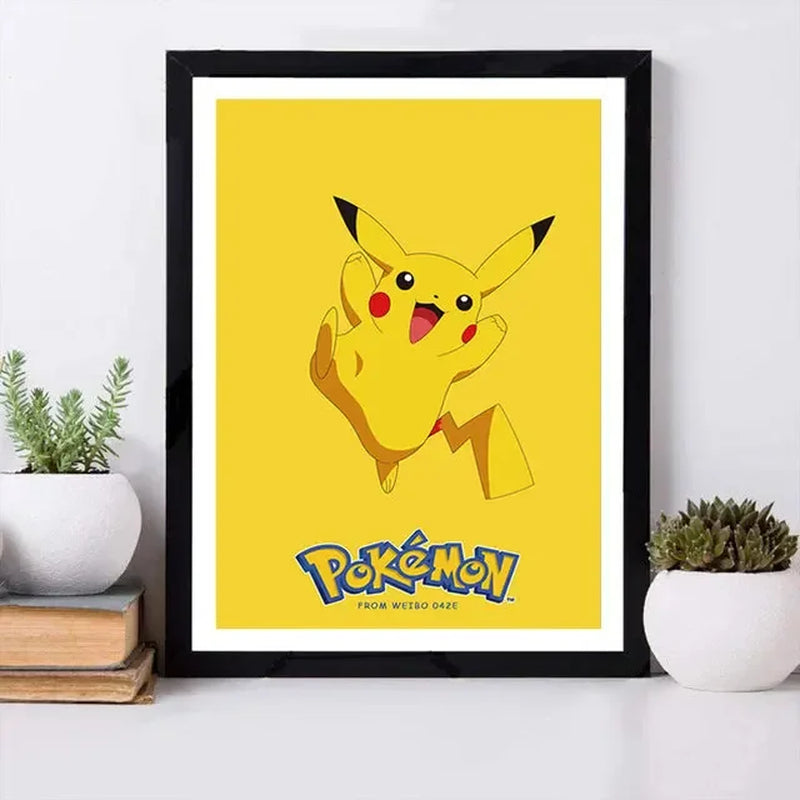 Abstract Pokemon Eeveelutions Poster Eevee Umbreon Leafeon Canvas Painting Japanese Anime Wall Art Prints Living Room