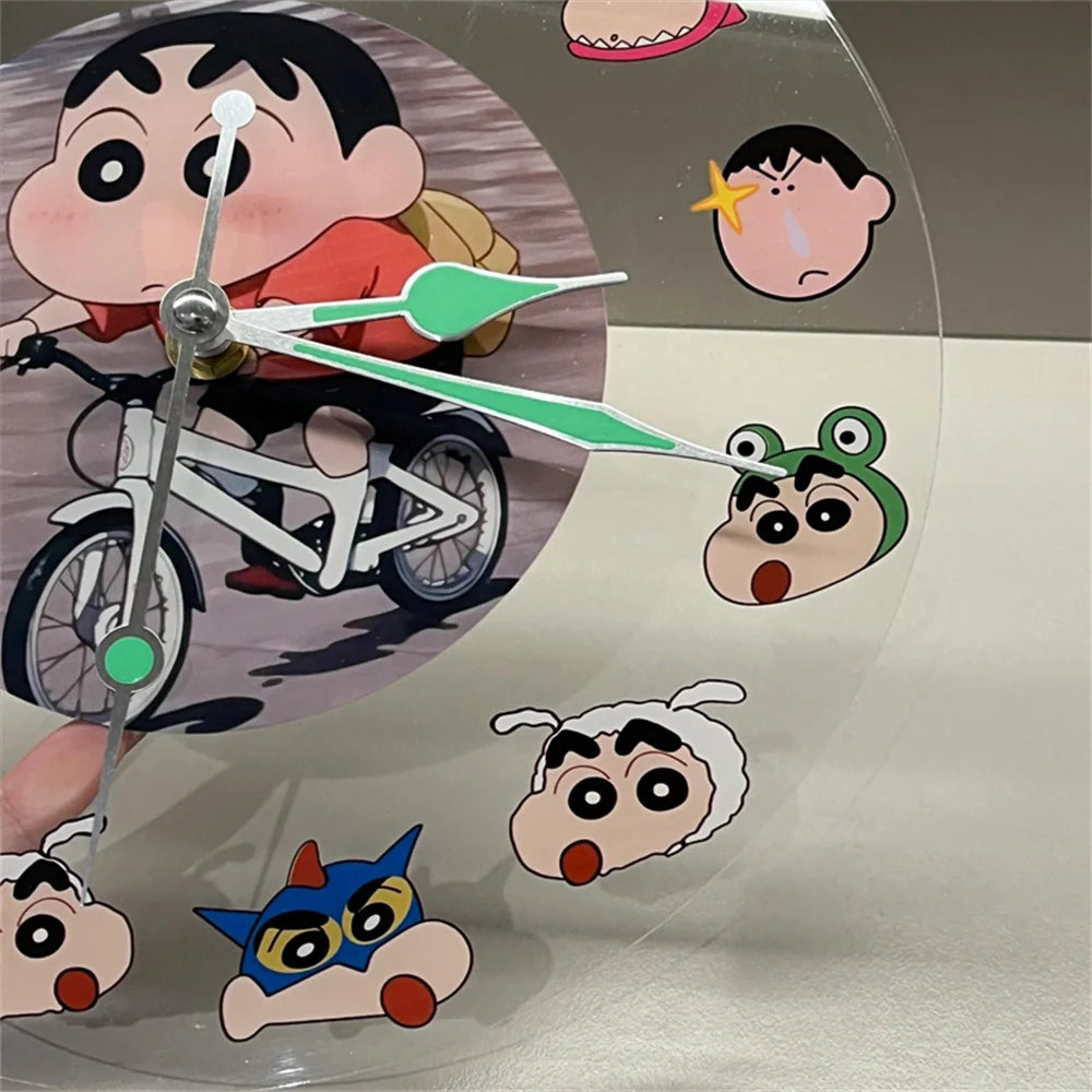 Kawaii Anime Crayon Shin-Chan Acrylic Clock