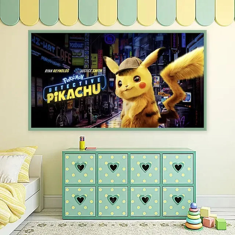 Abstract Pokemon Eeveelutions Poster Eevee Umbreon Leafeon Canvas Painting Japanese Anime Wall Art Prints Living Room