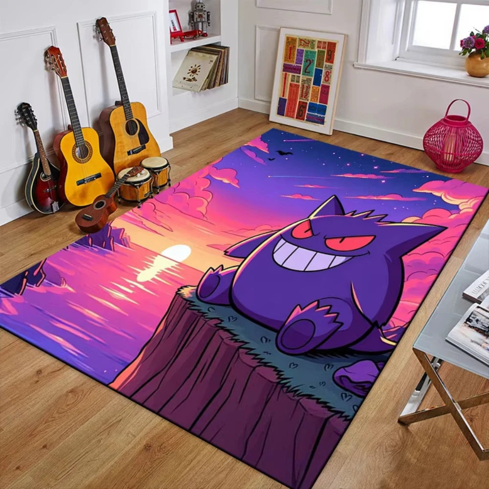Creative Gengar Pokemon Anime Carpet for Living Room Bedroom