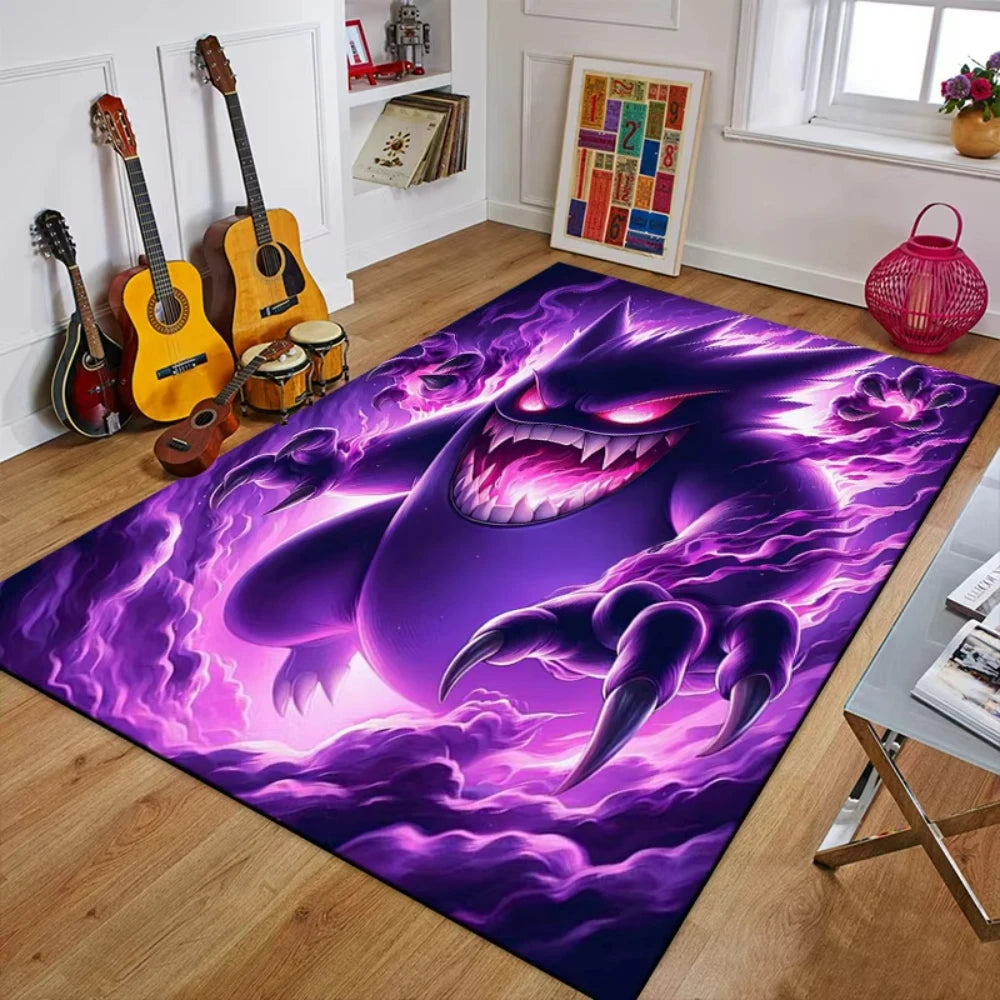 Creative Gengar Pokemon Anime Carpet for Living Room Bedroom