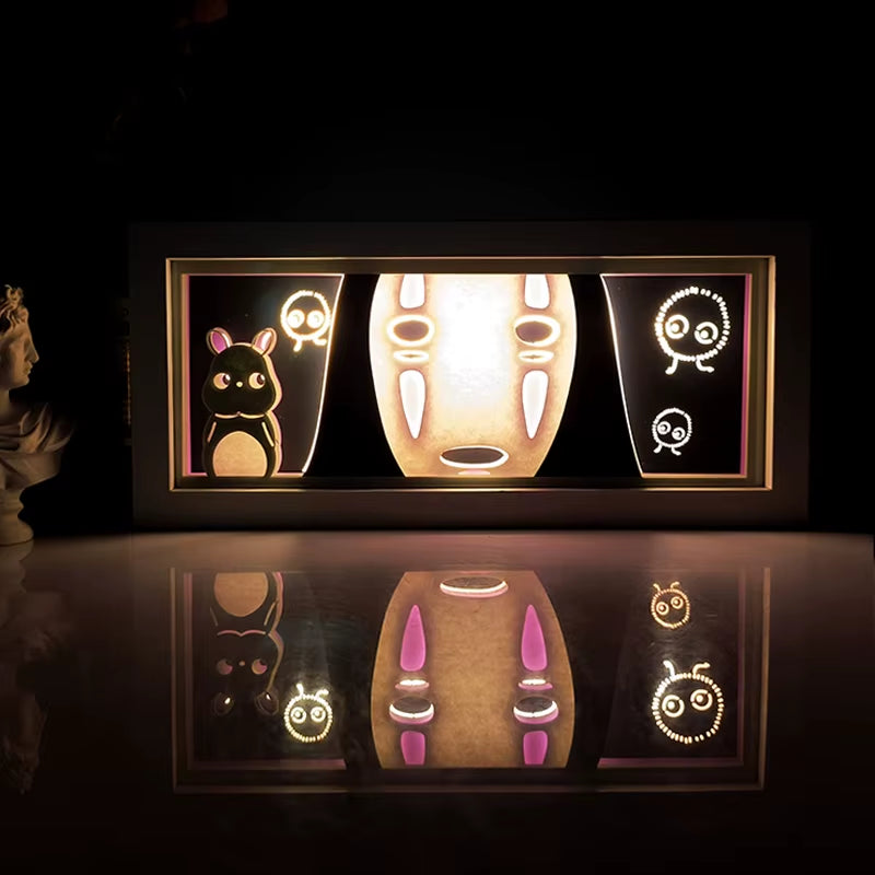 Remote Control Anime Paper Carving Box Light 
