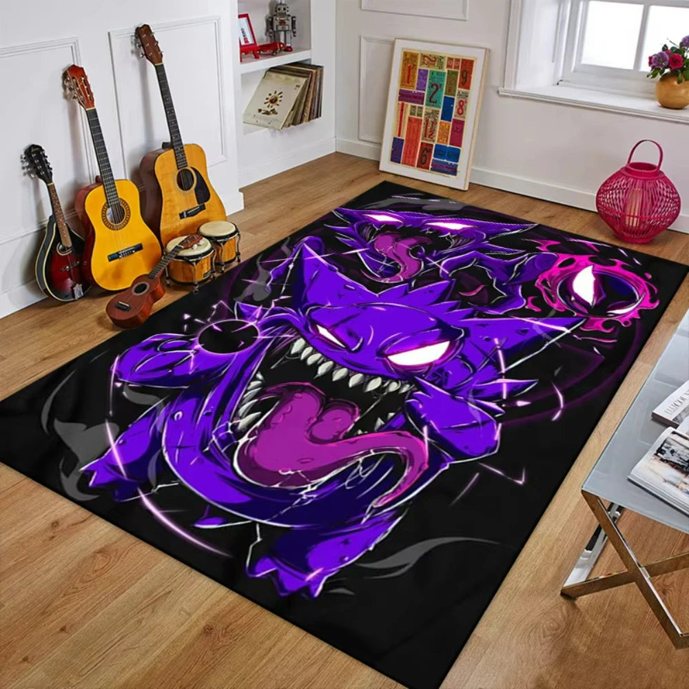 Creative Gengar Pokemon Anime Carpet for Living Room Bedroom