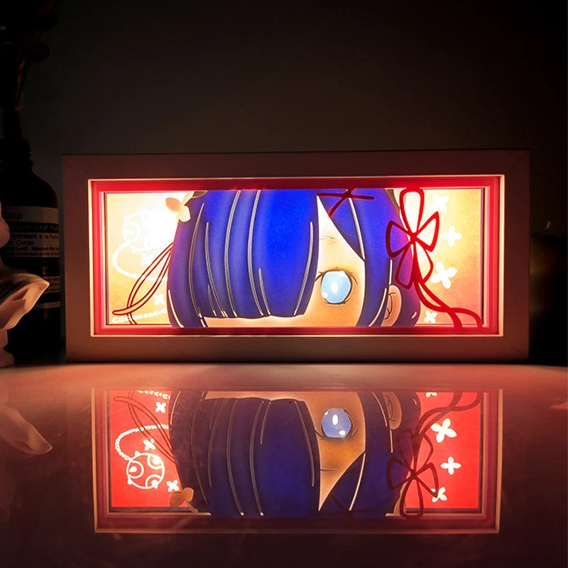 Remote Control Anime Paper Carving Box Light 