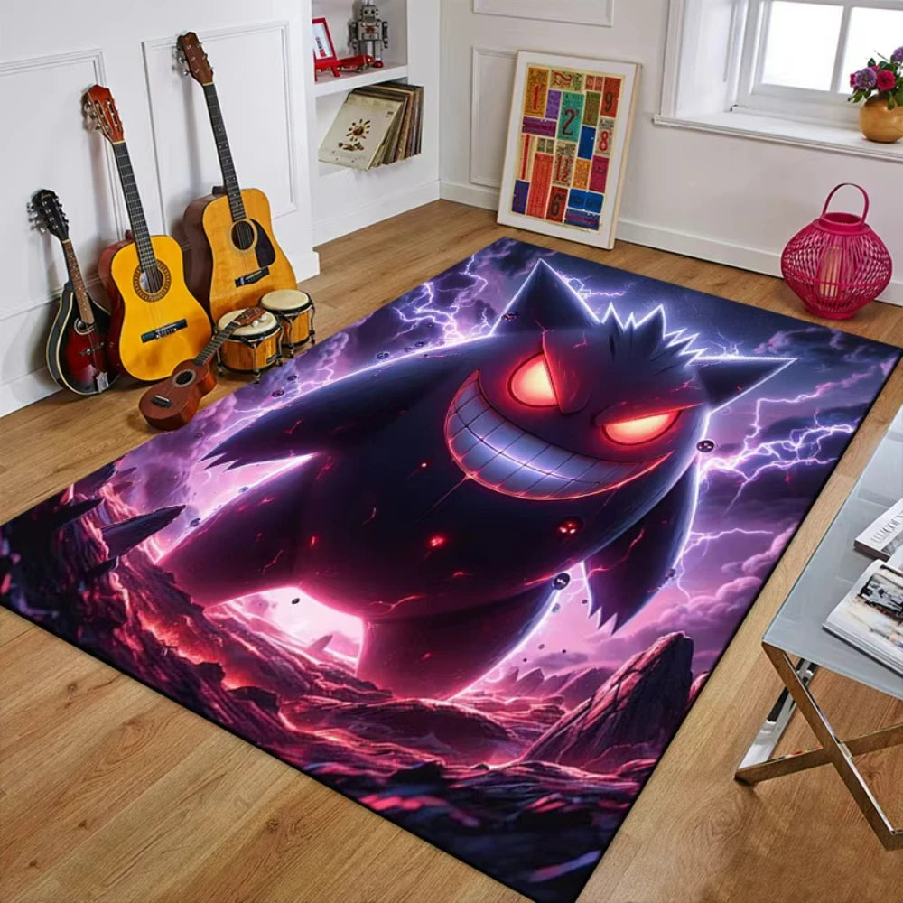 Creative Gengar Pokemon Anime Carpet for Living Room Bedroom