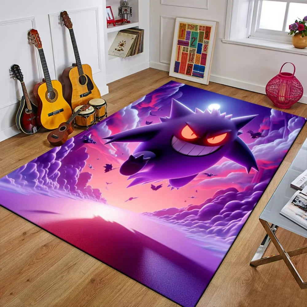 Creative Gengar Pokemon Anime Carpet for Living Room Bedroom