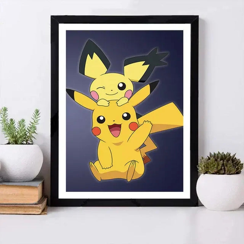 Abstract Pokemon Eeveelutions Poster Eevee Umbreon Leafeon Canvas Painting Japanese Anime Wall Art Prints Living Room