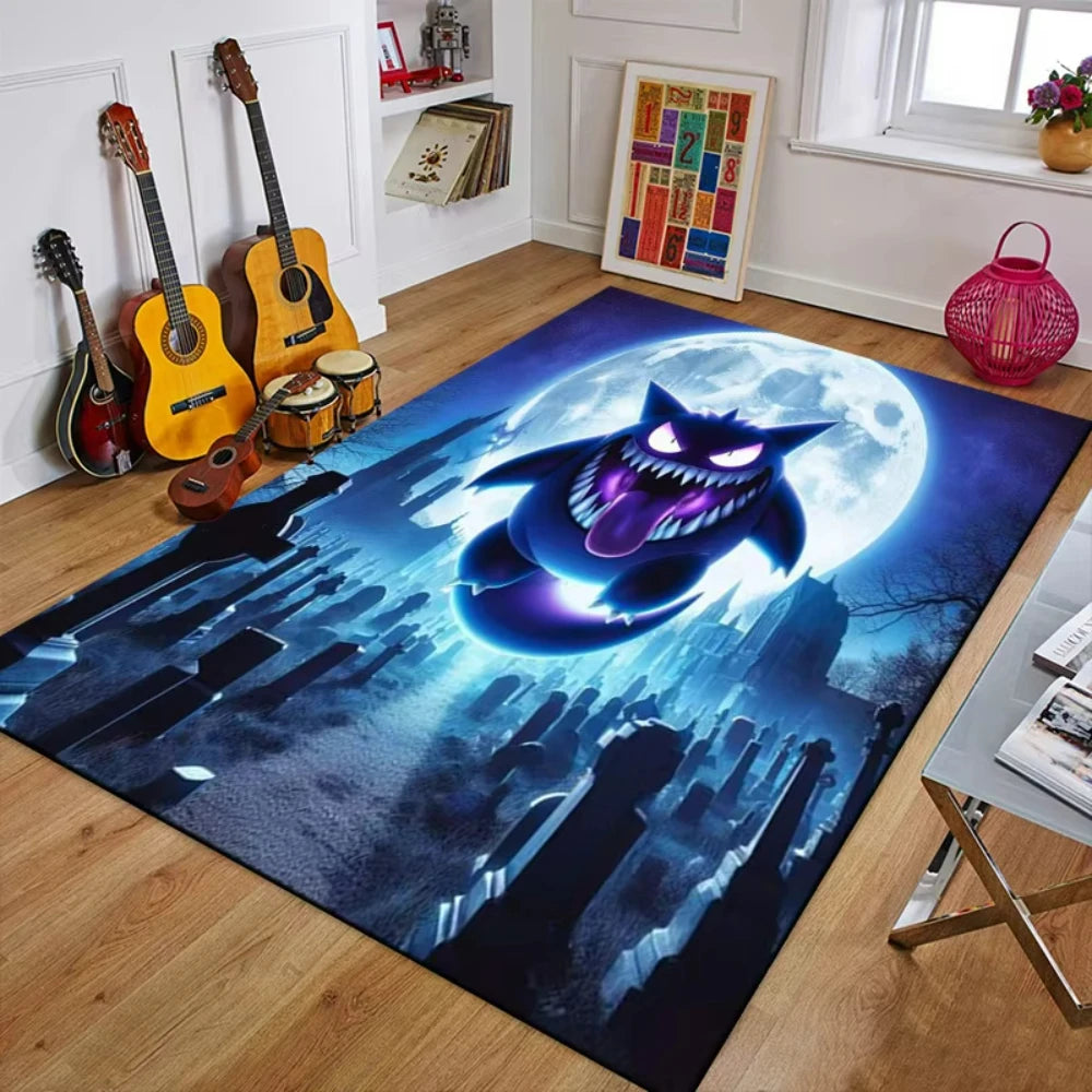 Creative Gengar Pokemon Anime Carpet for Living Room Bedroom