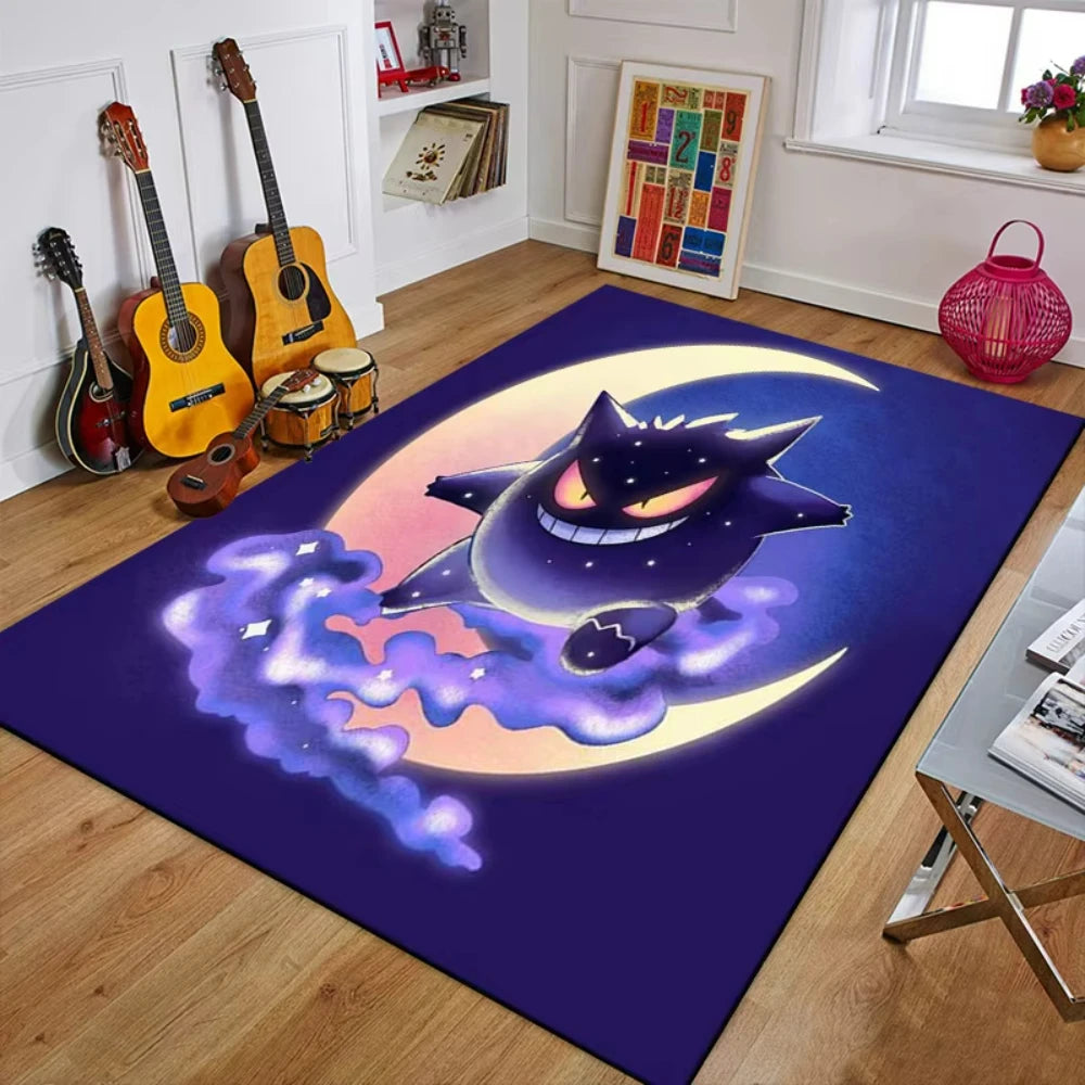 Creative Gengar Pokemon Anime Carpet for Living Room Bedroom