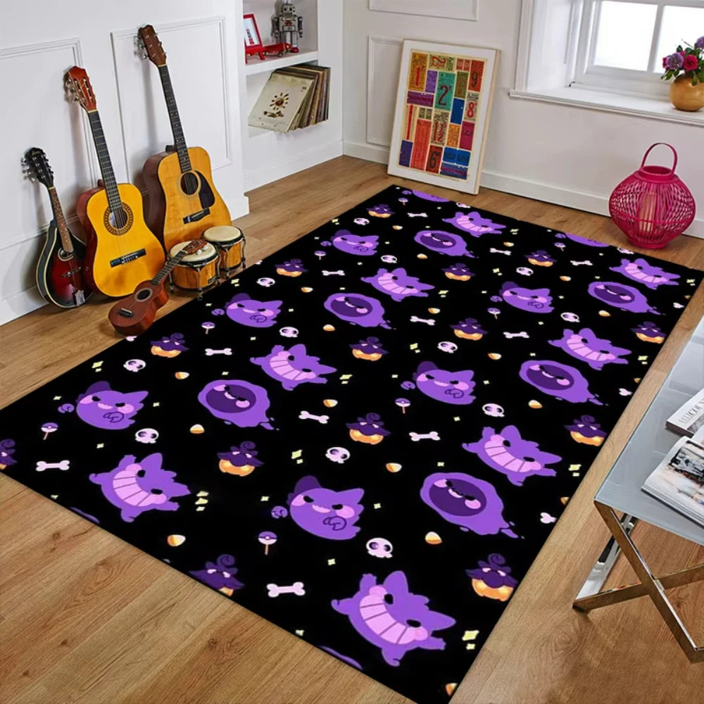 Creative Gengar Pokemon Anime Carpet for Living Room Bedroom