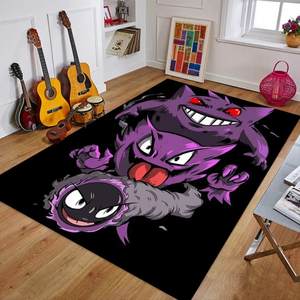 Creative Gengar Pokemon Anime Carpet for Living Room Bedroom
