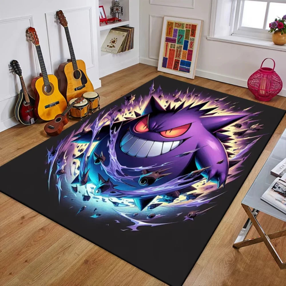 Creative Gengar Pokemon Anime Carpet for Living Room Bedroom