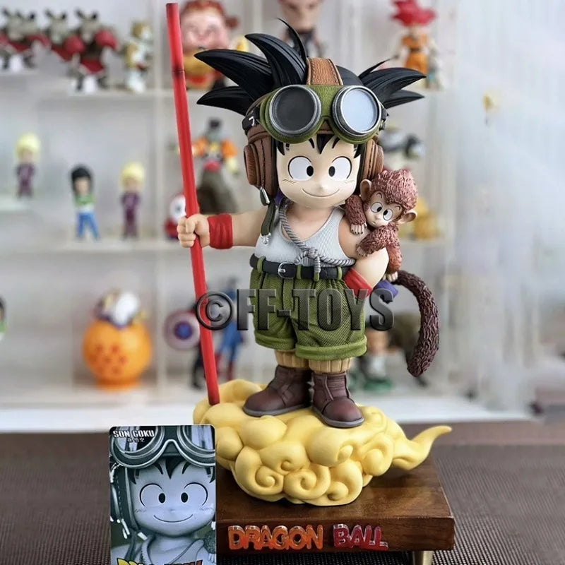 Anime Dragon Ball Son Goku Figure with Monkey Kid
