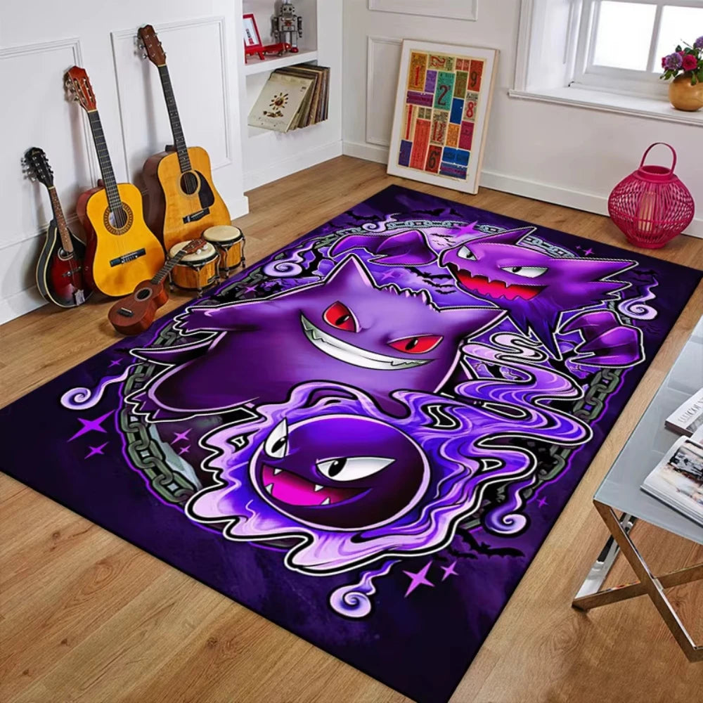 Creative Gengar Pokemon Anime Carpet for Living Room Bedroom