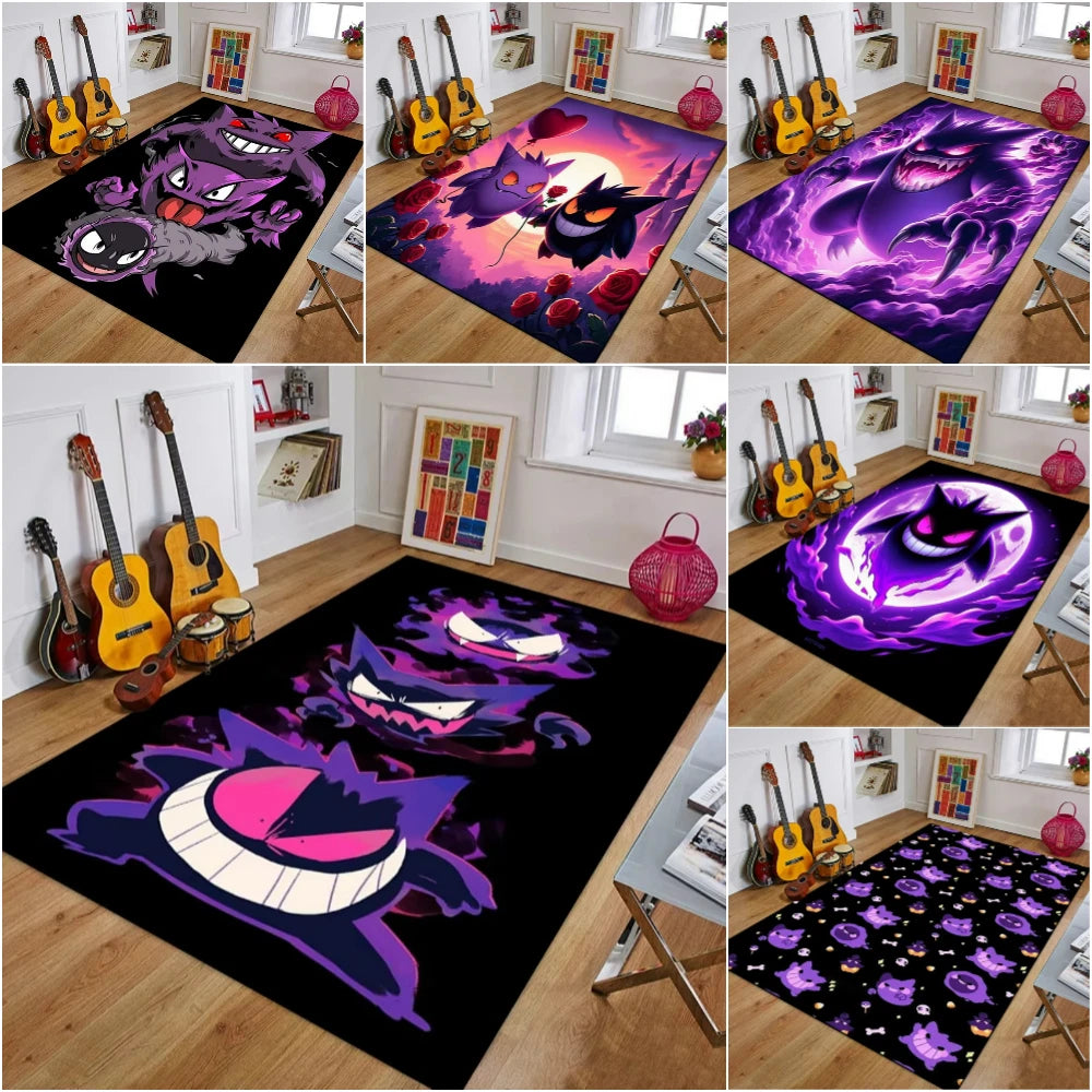 Creative Gengar Pokemon Anime Carpet for Living Room Bedroom