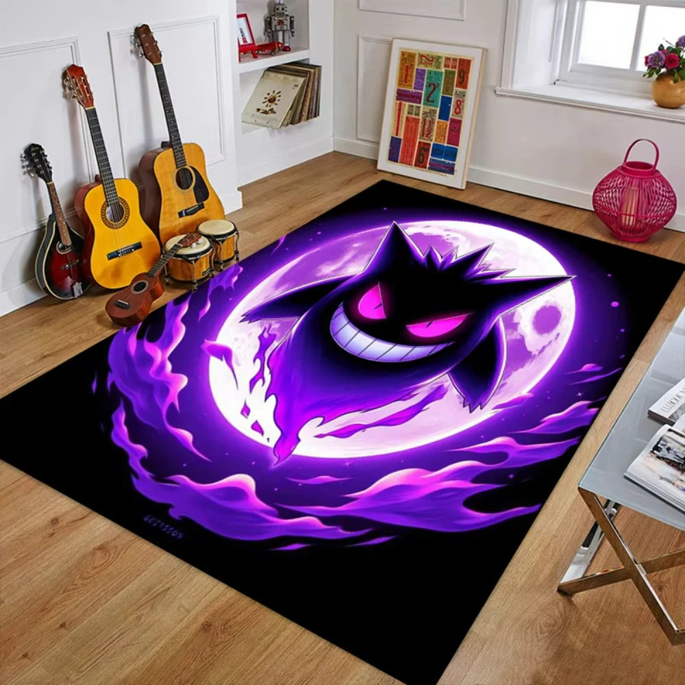 Creative Gengar Pokemon Anime Carpet for Living Room Bedroom