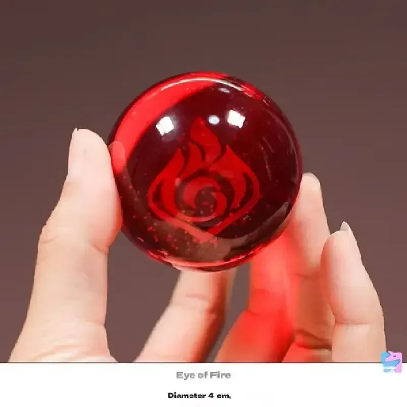 3D Carved Seven Elements Crystal Ball Set Light 
