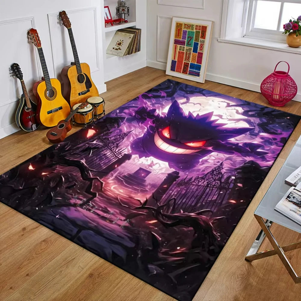 Creative Gengar Pokemon Anime Carpet for Living Room Bedroom