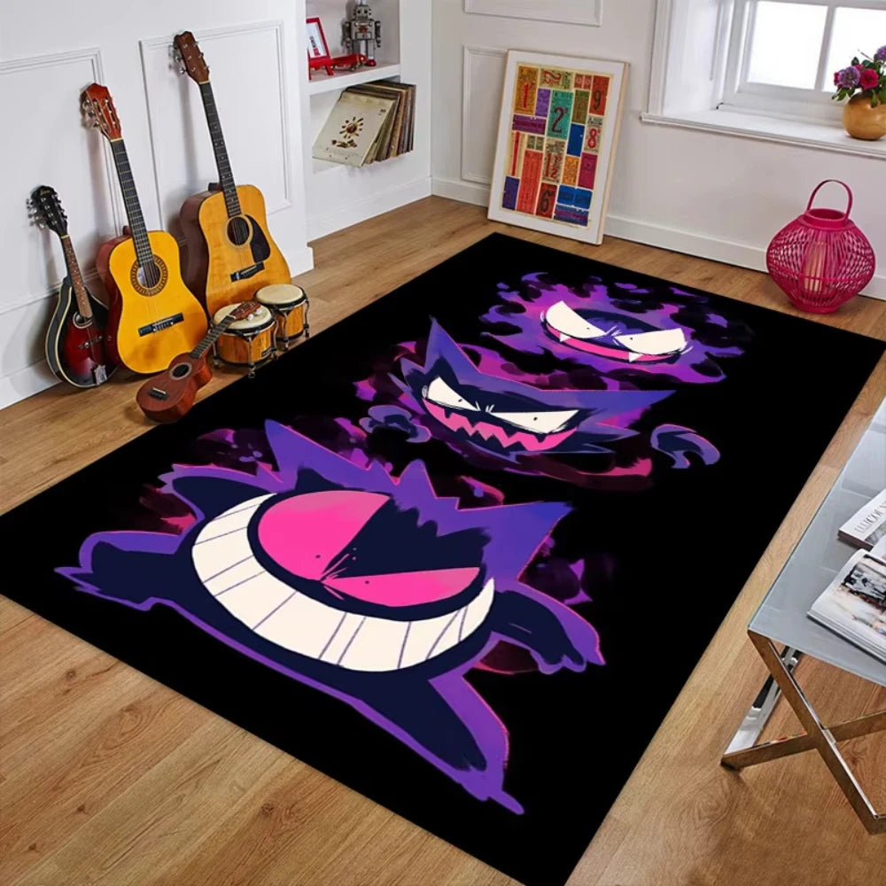 Creative Gengar Pokemon Anime Carpet for Living Room Bedroom